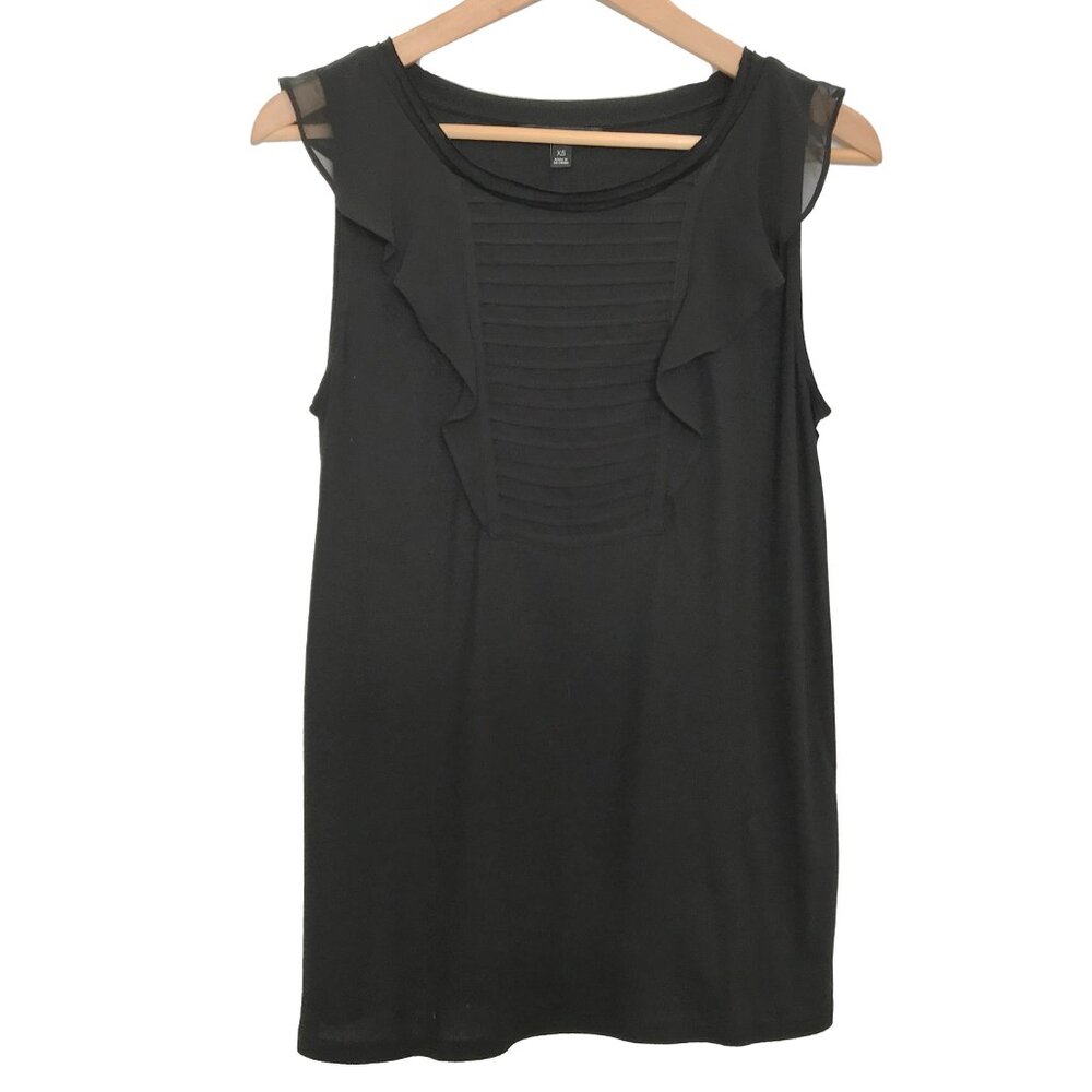 Banana Republic Pleated Bib Top Ruffle Sle…